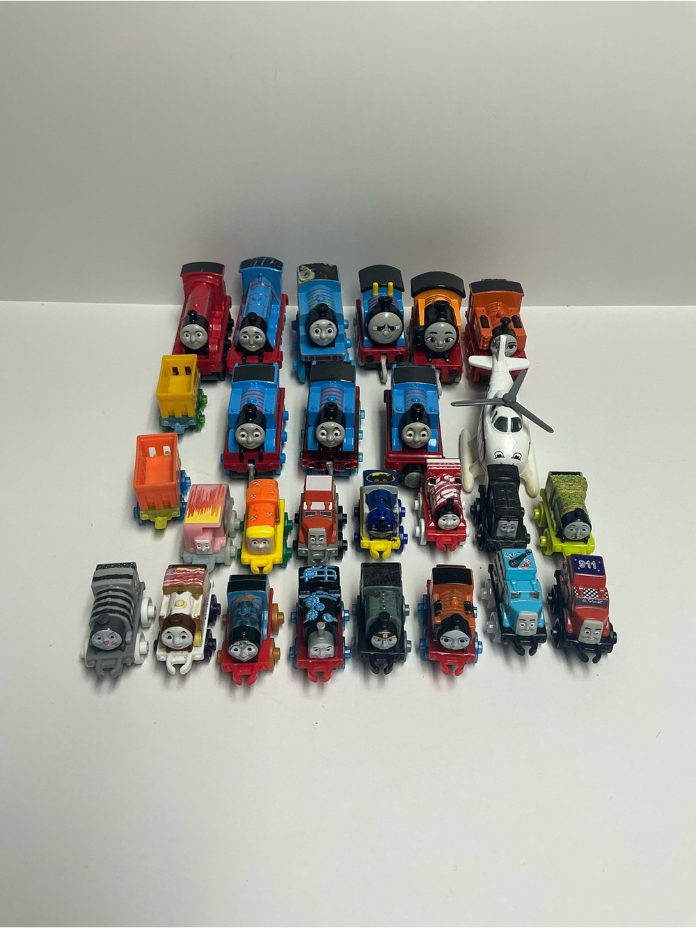 Thomas and Friends Train Lot- Minis, Metal, Plastic & Harold the Helicopter